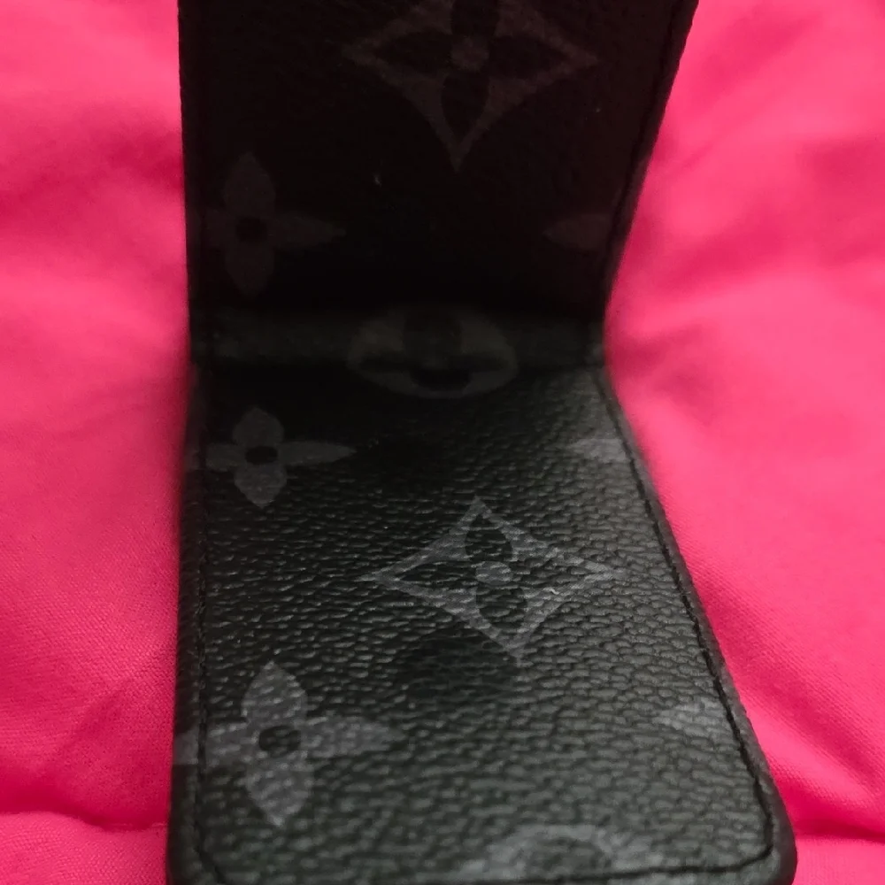 Black Monogram Money Clip